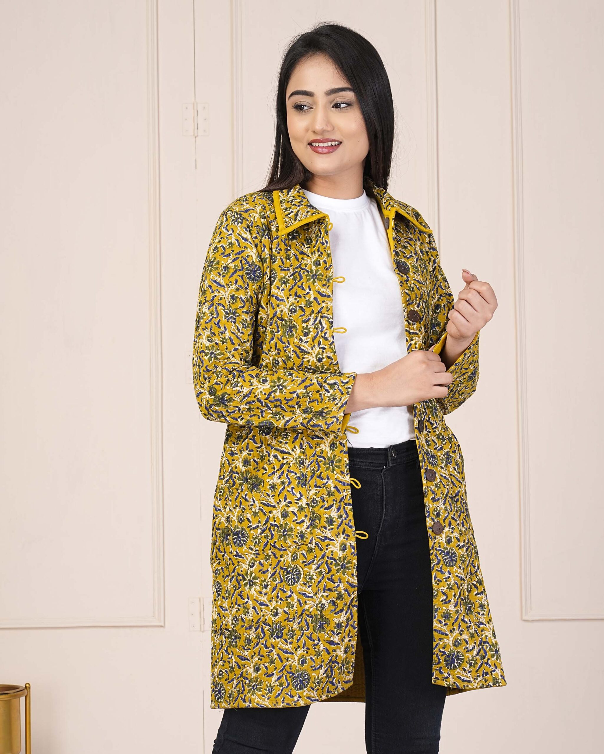 Hunpta Women Vintage Ethnic Style Floral Print Long Sleeve Plus Size Cotton  Jacket Coat - Walmart.com
