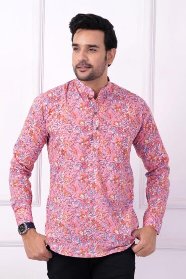 Sanganeri Printed Cotton Short Kurta