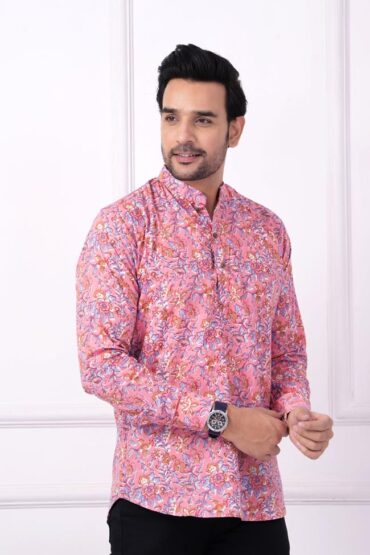 Sanganeri Printed Cotton Short Kurta