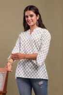 White Cotton Designer Top